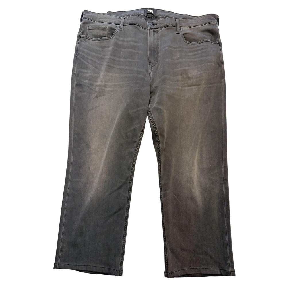 Paige Sheldon Jeans Mens 44x28 Charcoal‎ Gray Straight Denim Big & Tall
